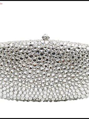 Rhinestone Clutch Bag Spikes Bling Evening Handbag Crystal Purse for Wedding